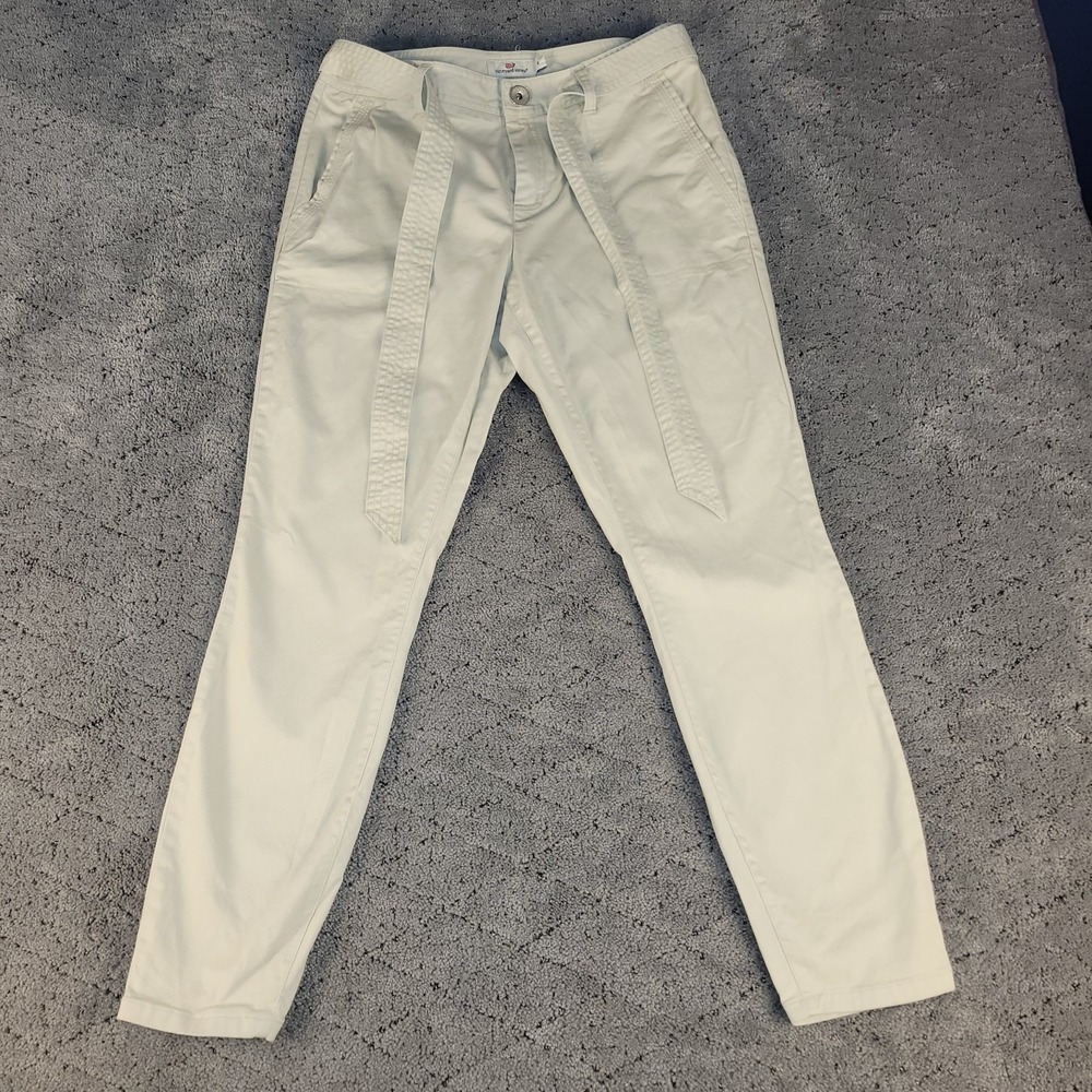 Vineyard Vines Pants Womens 6 Khaki Skinny‎ Utility Belted Stretch Comfort